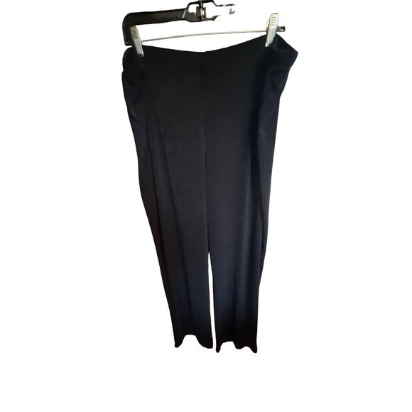 Chicos Travelers Size 4 (22/24) Black Slinky Knit Straight Leg Pull On Pants - Picture 1 of 3